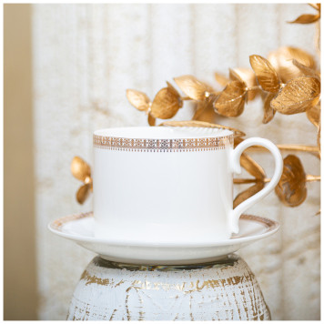 Чайный сервиз "CROWN" на 6 пер. 14 пр. 1000/350/300 мл золотой (кор=4наб.) LEFARD 590-456-7
