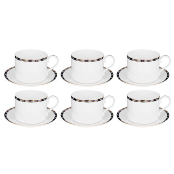 Чайный сервиз "GLAMOUR" на 6 пер. 14 пр. 1000/350/300 мл синий (кор=2наб.) LEFARD 590-463-1