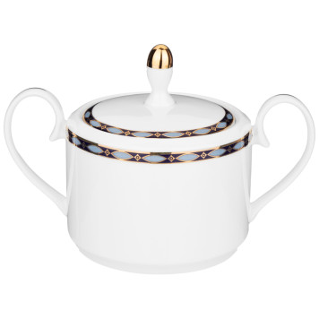 Чайный сервиз "GLAMOUR" на 6 пер. 14 пр. 1000/350/300 мл синий (кор=2наб.) LEFARD 590-463-5