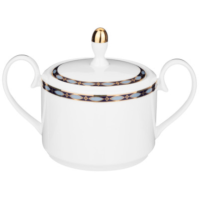 Чайный сервиз "GLAMOUR" на 6 пер. 14 пр. 1000/350/300 мл синий (кор=2наб.) LEFARD 590-463-5