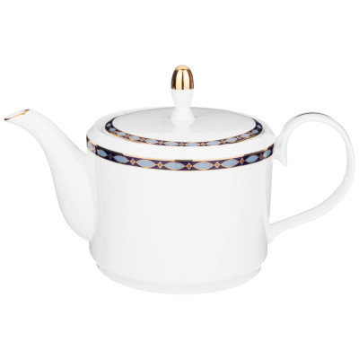 Чайный сервиз "GLAMOUR" на 6 пер. 14 пр. 1000/350/300 мл синий (кор=2наб.) LEFARD 590-463-6