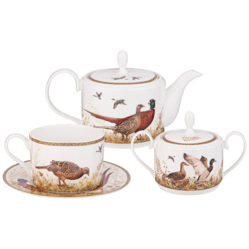 Чайный сервиз "ОХОТА" на 6 пер. 14 пр. 1000/370/300 мл (кор=2наб.) LEFARD 590-499-1
