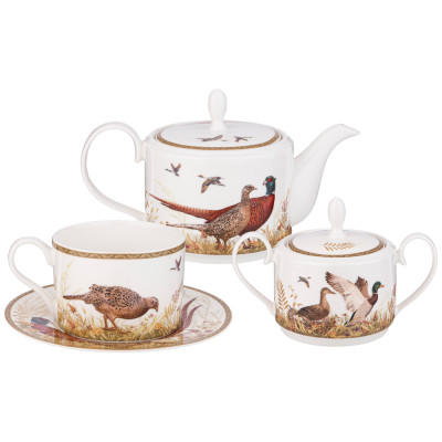 Чайный сервиз "ОХОТА" на 6 пер. 14 пр. 1000/370/300 мл (кор=2наб.) LEFARD 590-499-1