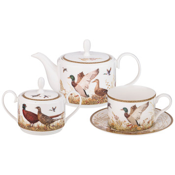 Чайный сервиз "ОХОТА" на 6 пер. 14 пр. 1000/370/300 мл (кор=2наб.) LEFARD 590-499