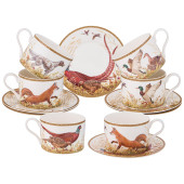 Чайный набор "ОХОТА" на 6 пер. 12 пр. 300 мл (кор=4наб.) LEFARD 590-500