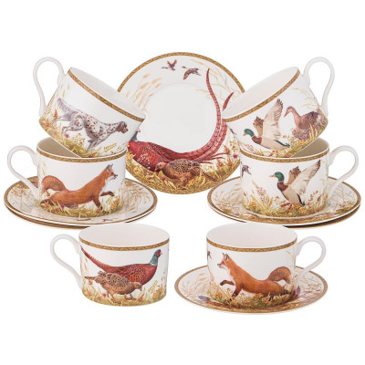 Чайный набор "ОХОТА" на 6 пер. 12 пр. 300 мл (кор=4наб.) LEFARD 590-500