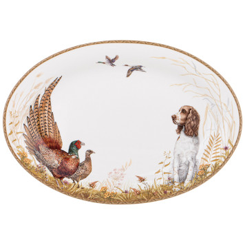 Блюдо овальное "ОХОТА" 32*22 см (кор=24шт.) LEFARD 590-516