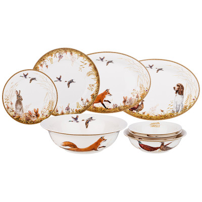 Сервиз столовый "ОХОТА" на 6 пер. 23 пр. (кор=1наб.) LEFARD 590-518