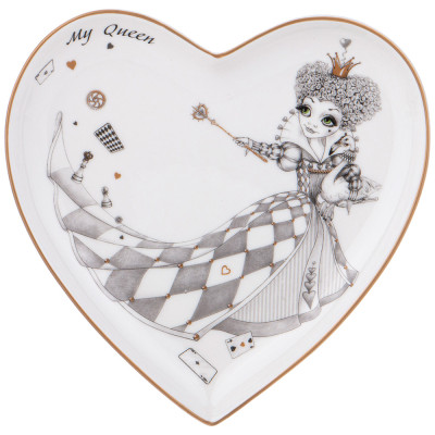 Тарелка "WONDERLAND" сердце 15*2 см (кор=72шт.) LEFARD 590-536