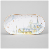 Блюдо овальное "СНЕЖНАЯ КОРОЛЕВА" 20,5 см (кор=60шт.) LEFARD 590-546