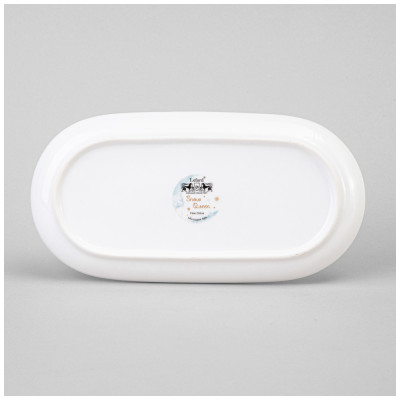 Блюдо овальное "СНЕЖНАЯ КОРОЛЕВА" 20,5 см (кор=60шт.) LEFARD 590-546-2