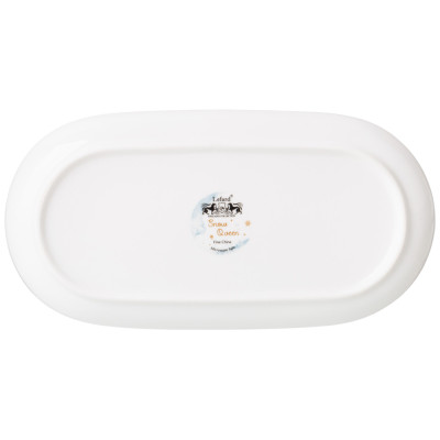 Блюдо овальное "СНЕЖНАЯ КОРОЛЕВА" 20,5 см (кор=60шт.) LEFARD 590-547-1