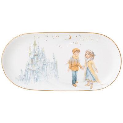 Блюдо овальное "СНЕЖНАЯ КОРОЛЕВА" 20,5 см (кор=60шт.) LEFARD 590-547