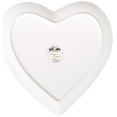 Тарелка "СНЕЖНАЯ КОРОЛЕВА" в форме сердца 21,5*2 см (кор=48шт.) LEFARD 590-556-1