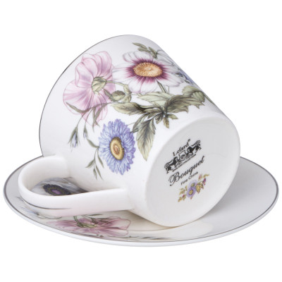 Чайная пара "BOUQUET" 300 мл (кор=36наб.) LEFARD 590-604-2