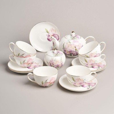 Чайный сервиз "IRISES" на 6 пер. 14 пр. (кор=2наб.) LEFARD 590-611-1