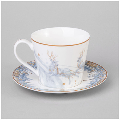 Чайная пара "СНЕЖНАЯ КОРОЛЕВА" 300 мл (кор=36наб.) LEFARD 590-624-1