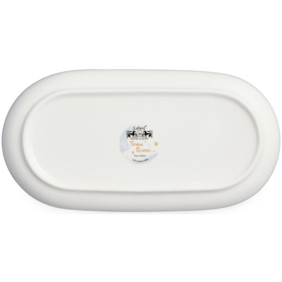 Блюдо овальное "СНЕЖНАЯ КОРОЛЕВА" 20,5 см (кор=60шт.) LEFARD 590-626-1