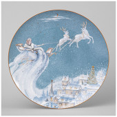 Тарелка обеденная "СНЕЖНАЯ КОРОЛЕВА" 25,5 см (кор=16шт.) LEFARD 590-627