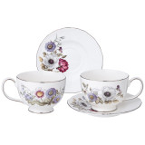 Чайный набор "BOUQUET" на 2 пер. 4 пр. 280 мл (кор=24наб.) LEFARD 590-640