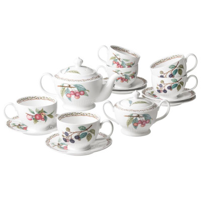 Чайный сервиз "FRUIT GARDEN" на 6 пер. 14 пр. (кор=2наб.) LEFARD 590-641-1
