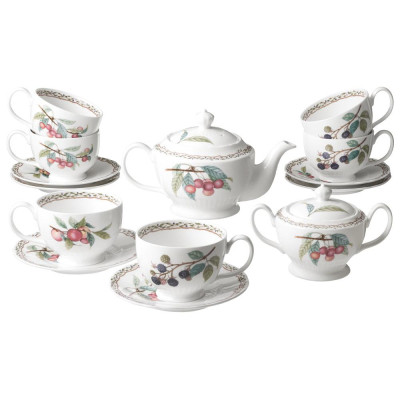 Чайный сервиз "FRUIT GARDEN" на 6 пер. 14 пр. (кор=2наб.) LEFARD 590-641-2