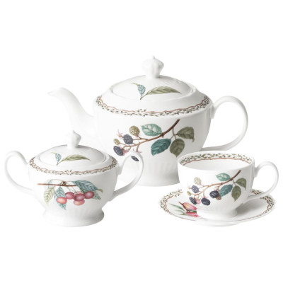Чайный сервиз "FRUIT GARDEN" на 6 пер. 14 пр. (кор=2наб.) LEFARD 590-641