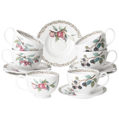 Чайный набор "FRUIT GARDEN" на 6 пер. 12 пр. 260 мл (кор=4наб.) LEFARD 590-642