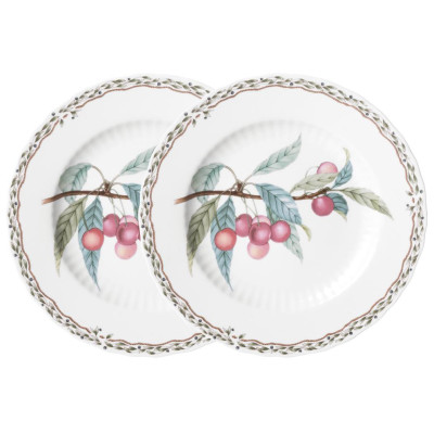 Набор тарелок закусочных "FRUIT GARDEN" 2 шт. 20,5 см (кор=24наб.) LEFARD 590-645