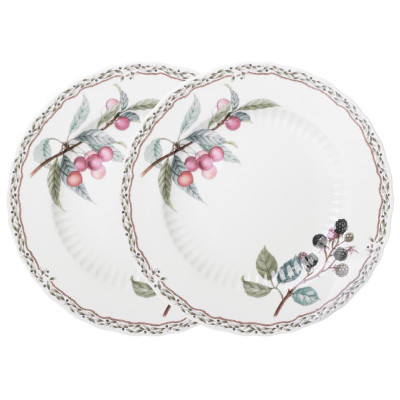 Набор тарелок обеденных "FRUIT GARDEN" 2 шт. 25,5 см (кор=16наб.) LEFARD 590-648