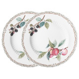 Набор тарелок обеденных "FRUIT GARDEN" 2 шт. 25,5 см (кор=16наб.) LEFARD 590-649