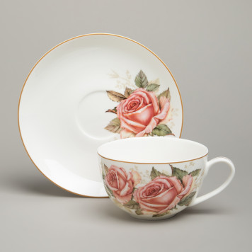 Чайный набор "КОРЕЙСКАЯ РОЗА" на 2 пер. 4 пр. 300 мл (кор=24наб.) LEFARD 590-679-2