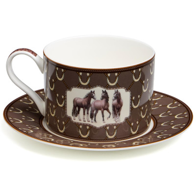 Чайный набор "HORSE CLUB" на 4 пер. 8 пр. 300 мл (кор=12наб.) LEFARD 590-729-2