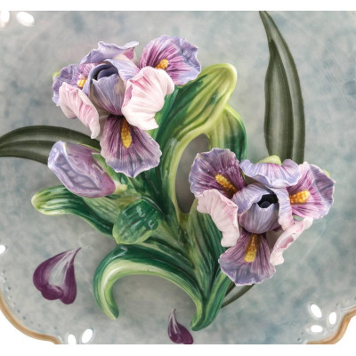 Тарелка декоративная "ИРИСЫ" 20,5*4,5 см (кор=24шт.) LEFARD 59-477-1