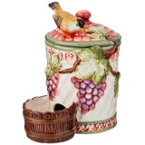 Банка для соли "ПТИЦА И ВИНОГРАД" 11*16*18 см (кор=12шт.) LEFARD 59-506