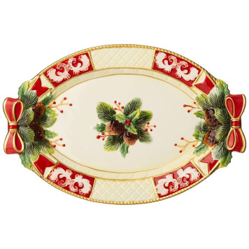 Блюдо "ЕЛКА" овальное 43,5*29*4см (кор=6шт.) LEFARD 59-692