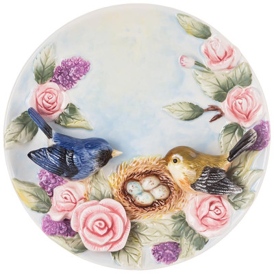 Тарелка декоративная "ПТИЦЫ НА ВЕТКЕ" 20,5*4 см (кор=24шт.) LEFARD 59-710