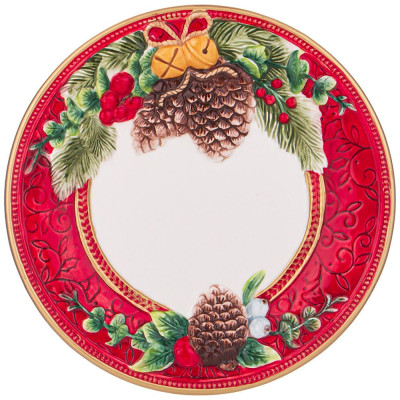 Тарелка "ШИШКИ" 26*3 см (кор=12шт.) LEFARD 59-716