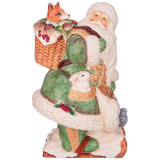 Фигура "ДЕД МОРОЗ НА ЛЫЖАХ" 19*18*31 см (кор=4шт.) LEFARD 59-719