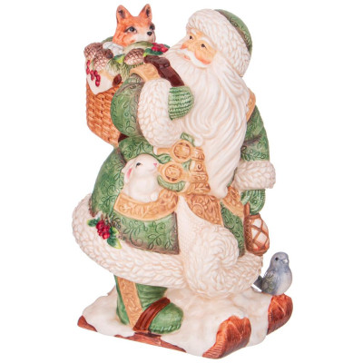 Фигура "ДЕД МОРОЗ НА ЛЫЖАХ" 19*18*31 см (кор=4шт.) LEFARD 59-719-1