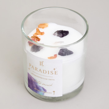 Свеча ароматизированная в стакане " PARADISE" white musk 8*9 см мал.= 9шт. LEFARD 605-104-1