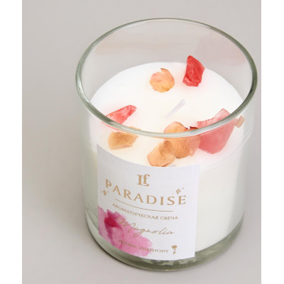 Свеча ароматизированная в стакане " PARADISE" magnolia 8*9 см мал.= 9шт. LEFARD 605-105-1