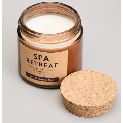 Свеча ароматизированная в стакане " SPA RETREAT" velvet rose&oud 7, 3*7, 4 см мал.= 12шт. LEFARD 605-106-1