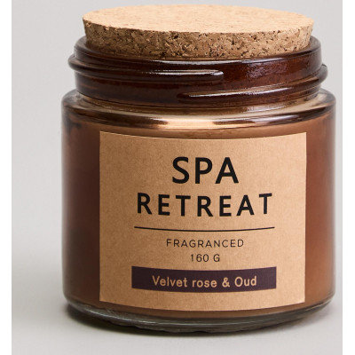 Свеча ароматизированная в стакане " SPA RETREAT" velvet rose&oud 7, 3*7, 4 см мал.= 12шт. LEFARD 605-106