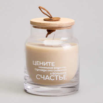 Свеча в баночке "NATURE" gingerbread man 8,5*10 см мал.= 6шт. LEFARD 605-113