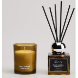 Набор ароматический "LUXURY" свеча в стакане 6*7,5 см и диффузор 70 мл black amber&ginger lily LEFARD 605-119