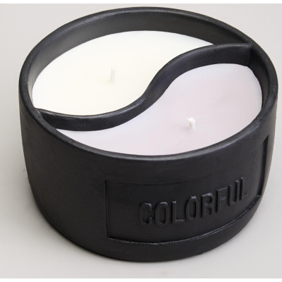 Свеча в стакане "YIN YANG" dark amber 11,3*6,4 см мал.= 9шт. LEFARD 605-123-3