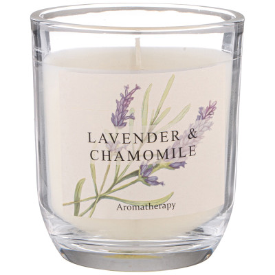 Свеча ароматизированная в стакане " LAVENDER & CHAMOMILE" 7, 5*8, 5 см LEFARD 625-117