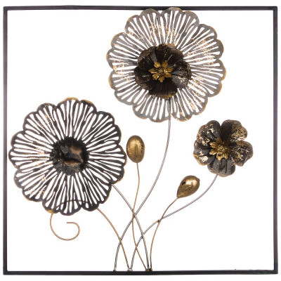 Панно настенное коллекция "ЦВЕТОЧНАЯ СИМФОНИЯ" 50,2*50,2*5,7 см (кор=4шт.) LEFARD 680-129