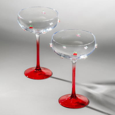 Набор креманок "FRUITY CHERRY" из 2 шт. 270 мл LEFARD 685-101-3